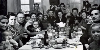 Family at table with a festive dinner Stock Photo by ©Rawpixel 132034010