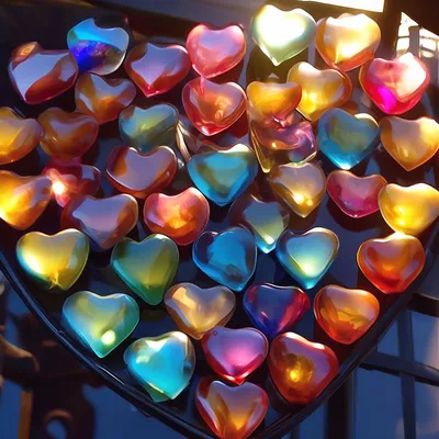Любовь люблю сердечки много сердечек…» — создано в Шедевруме