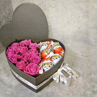 Купить сердце из цветов в Минске - магазин 