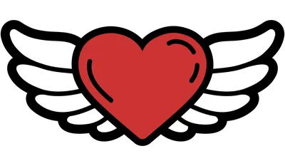 Фигура "Сердце с крыльями" из пенопласта