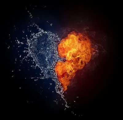 Огненное сердце рисунок - 78 фото