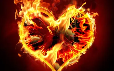 Сердце В Огне Стоковый Вектор | FreeImages