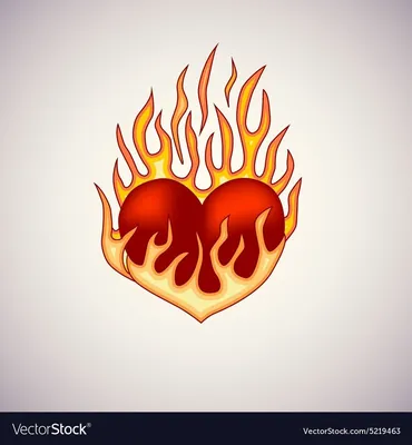 Огненное сердце рисунок - 78 фото