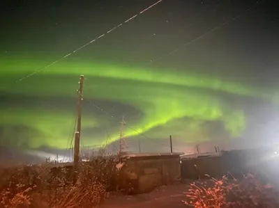 В небе над Выборгом заметили северное сияние - фото