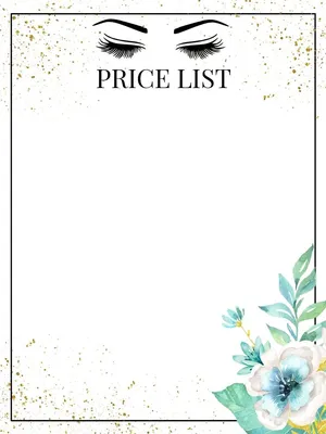 Price List Template With Soft Background - Mediamodifier