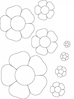 Раскраски Цветы шаблоны для вырезания шаблоны цветов | Бумажный цветок,  Поделки из цветов, Цветы шаблоны