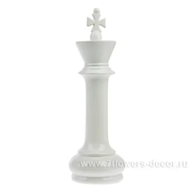 Фигурка Шахматы (Король) (керамика) 30x10 см. белая