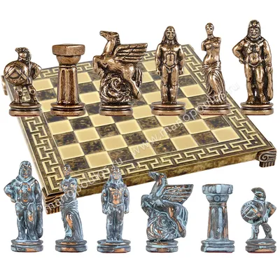 Красивые подарочные шахматы "Древняя Спарта — Спартанский Воин" купить в  Москве MP-S-16-B-28-MBRO