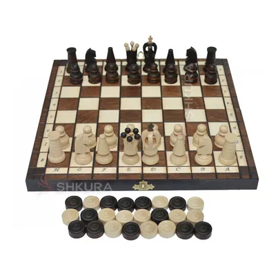 Настольная игра - 3in1 - Шахматы, шашки, нарды - МНОГОКНИГ.lt - Книжный  интернет-магазин