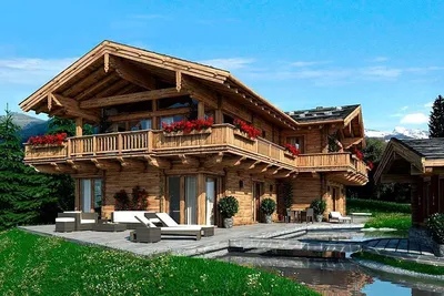 Проект дома из клееного бруса Лугано, цена на строительство дома Лугано в  Holz House