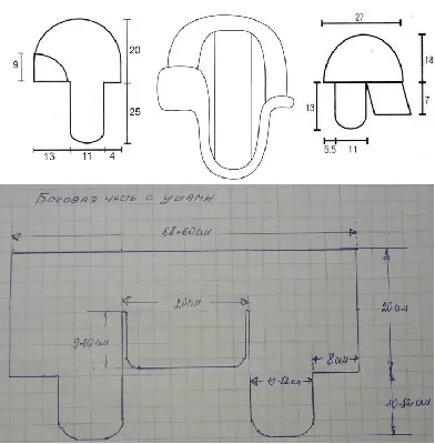 Как сделать выкройку шапки ушанки для текстильной куклы Подробный МК | Шапка -ушанка, Шапка, Куклы