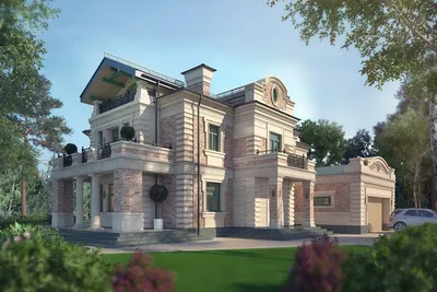 Люкс! Проект шикарного дома в дворцовом стиле с бассейном, сауной, гаражом  | Строим коттеджи со Stone-wood-house | Дзен