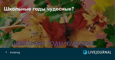 Школьные годы чудесные | Максатихинская централизованная библиотечная  система