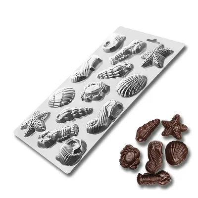 ⋗ Пластиковая форма для шоколада Ракушки купить в Украине ➛ 