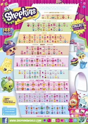 Картинка для капкейков "Шопкинс (Shopkins) - PT101757 печать на сахарной  пищевой бумаге