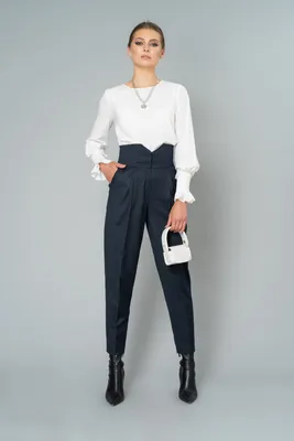 Вельветовые брюки женские кроя багги, цвет Черный, артикул: FAB11049_619.  Купить в интернет-магазине FINN FLARE