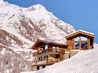 Traditional Swiss Chalet, Valais, Switzerland - SuperStock