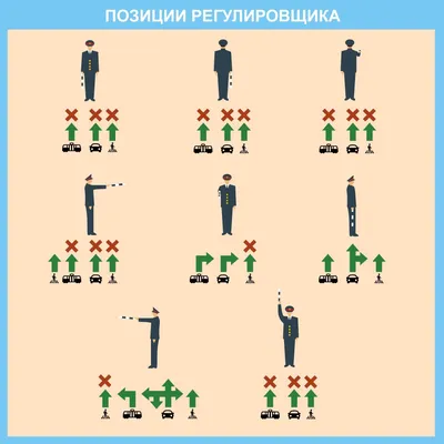 Значение жестов и сигналов регулировщика — Автомотошкола77 в ЮЗАО (Зюзино,  Черемушки)