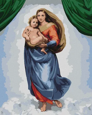 Картина на холсте Рафаэль Санти "Сикстинская мадонна"