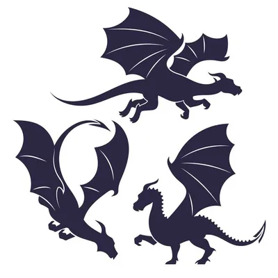 Силуэт дракона Изображения – скачать бесплатно на Freepik