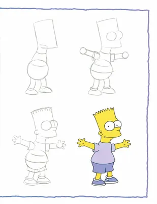 Барт симпсон карандашом для срисовки - 46 фото