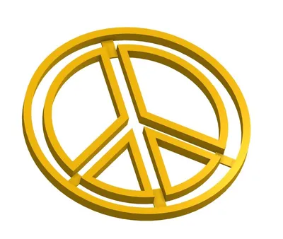 Бесплатный STL файл Символ мира полный круг 👾・Идея 3D-печати для  скачивания・Cults