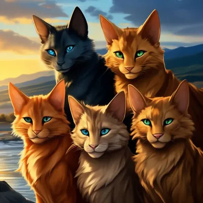 Коты воители Синяя Звезда, Звездоцап…» — создано в Шедевруме