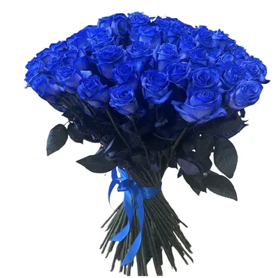 Бело-синие розы в коробке от 19 шт. за 6 990 руб. | Бесплатная доставка  цветов по Москве