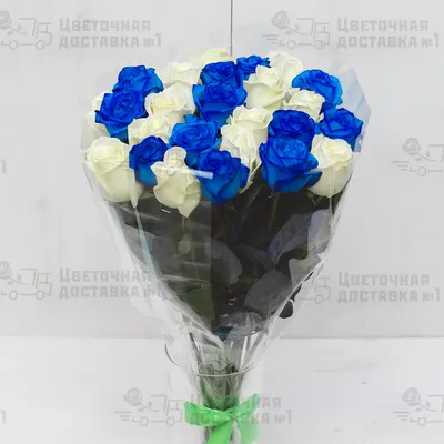 Синие розы в коробке купить в интернет-магазине Кубань-Букет по цене 7 340  руб..