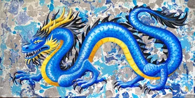Синий дракон - 56 фото