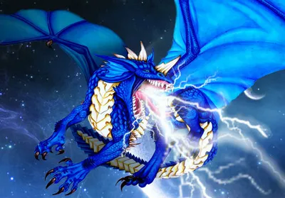 Синий дракон - 56 фото