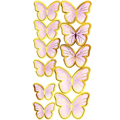Купить Временная татуировка на тело №82 "Сиреневые бабочки" во Владивостоке