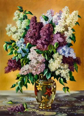 Букет сирени в вазе 40х50 000 Art-Hobby-Market 51356062 купить в  интернет-магазине Wildberries