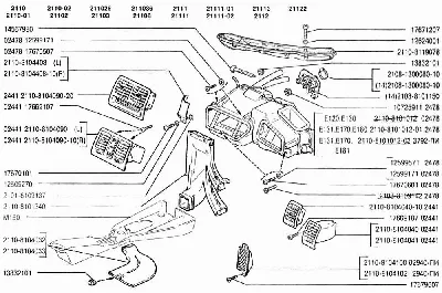 Устройство системы отопления и вентиляции салона Ваз 2110, Ваз 2111, Ваз  2112