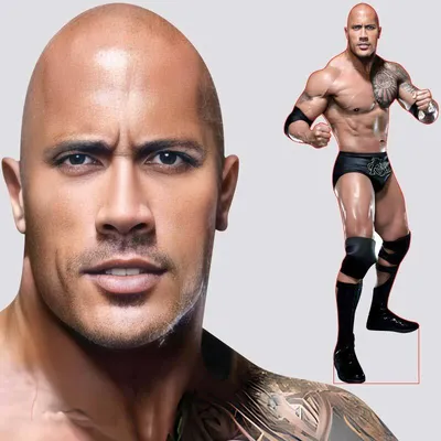 Ростовая фигура Дуэйн Скала Джонсон (Dwayne Johnson) вид 1 (661х1800 мм) -  купить по выгодной цене | Магазин шаблонов Принт100