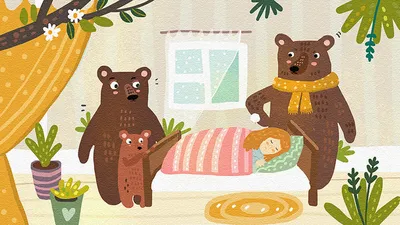 Сказка "Три медведя" - игры из фетра