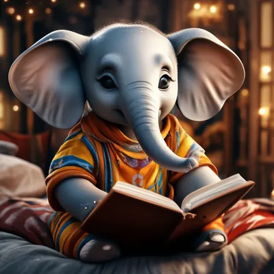 Сказочный слоник с красивыми глазами…» — создано в Шедевруме