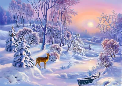 зимний сказочный лес пейзажи - Поиск в Google | Paysage de neige, Paysage  noel, Paysage de noël dessin