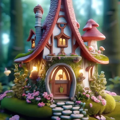 сказочный домик картинка - Поиск в Google | House illustration, Fairy  house, Cartoon house