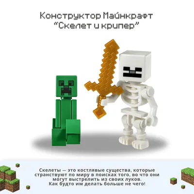 Фигурка Minecraft Скелет-Иссушитель HDV08 купить по цене 499 ₽ в  интернет-магазине Детский мир