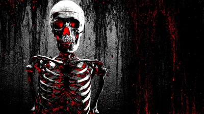 Светящийся (фосфорный) скелет средний для Хэллоуина