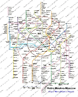 Схема линий московского метро — 2019