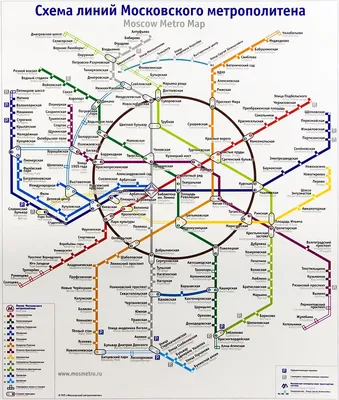 карты : Схема метро Москвы с обозначениями главных достопримечательностей,  Россия. | Россия | Туристический портал 