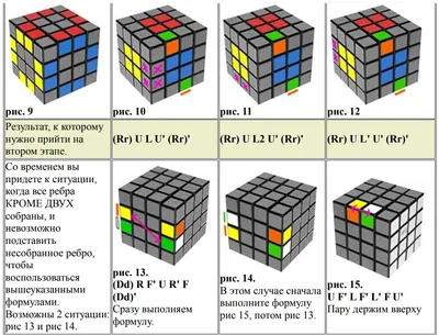 Схема сборки кубика рубика 4х4 картинки