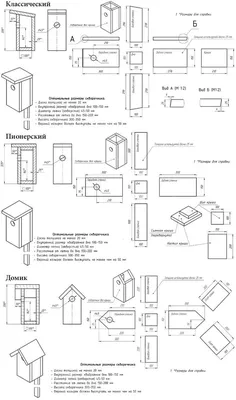 Скворечник для птиц своими руками размерами из дерева чертежи (48 фото) -  красивые фото и картинки 