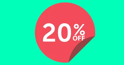 Discount up to 20 off limited time only template Vector Image