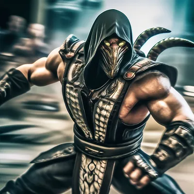 Обои на рабочий стол Скорпион из игры Mortal Kombat, обои для рабочего  стола, скачать обои, обои бесплатно