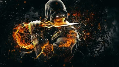 Обои на рабочий стол Scorpion / Скорпион из игры Mortal Kombat, обои для  рабочего стола, скачать обои, обои бесплатно