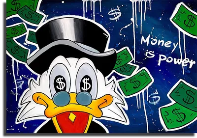 Постер "Скрудж Макдак - Money is power" – купить по низкой цене с доставкой  по России | Интернет-магазин модульных картин Picasso