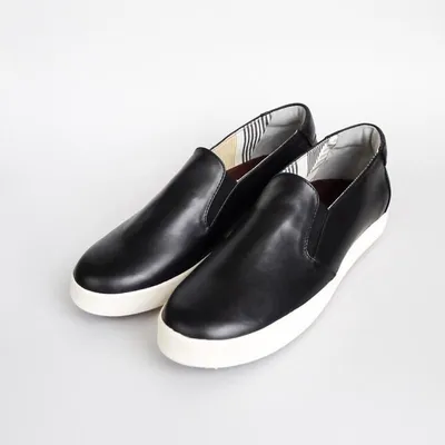 Классические кожаные слипоны Slip-On №1 Black